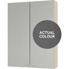 Duarti By Calypso Highwood 500mm Slimline Mirrored 2 Door Wall Hung Unit - Panther Grey