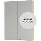 Duarti By Calypso Beaufort 500mm Slimline Mirrored 2 Door Wall Hung Unit - Grey Varnish