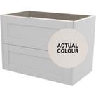 Duarti By Calypso Highwood 800mm Full Depth 2 Drawer Wall Hung Vanity Unit - Taupe