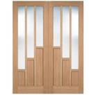 LPD Internal Coventry Pair Pre-Finished Oak Solid Core Door - 1168 x 1981mm