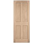 LPD Internal London 4 Panel Pre-Finished Oak Solid Core Door - 686 x 1981mm
