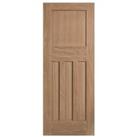 LPD Internal DX 30s Unfinished Oak Solid Core Door - 626 x 2040mm