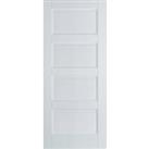 LPD Internal Contemporary 4 Panel Primed White Solid Core Door - 762 x 1981mm