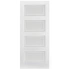 LPD Internal Contemporary 4 Lite Primed White Solid Core Door - 610 x 1981mm