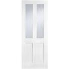 LPD Internal London 2 Lite Primed White Solid Core Door - 726 x 2040mm