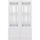 LPD Internal Downham Pair 9 Lite Glazed Primed White Solid Core Door - 914 x 1981mm