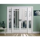 LPD Internal Manhattan Room Divider W6 Primed White Solid Core Door - 1904 x 2031mm