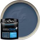 Crown Easyclean Mid Sheen Emulsion Bathroom Paint - Midnight Navy - 2.5L