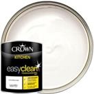 Crown Easyclean Matt Emulsion Kitchen Paint - Brilliant White - 1L