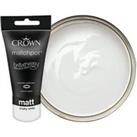 Crown Matt Emulsion Paint - Chalky White Tester Pot - 40ml