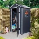 Rowlinson Airevale 4 x 3ft Apex Plastic Shed without Floor - Dark Grey