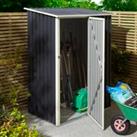 Rowlinson Trentvale Dark Grey Metal Pent Shed without Floor - 5 x 3ft