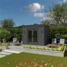 Kyube Plus 3.3 x 2.7m Premium Composite Vertically Cladded Garden Room including Installation - Anth