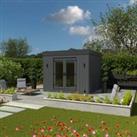 Kyube Plus 3.3 x 3.3m Premium Composite Vertically Cladded Garden Room including Installation - Anth