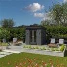 Kyube 2.55 x 2.55m Composite Horizontally Cladded Garden Room including Installation - Anthracite Gr