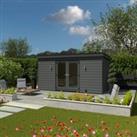 Kyube 4.96 x 2.52m Composite Horizontally Cladded Garden Room including Installation - Anthracite Gr