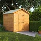 Power Sheds Double Door Apex Shiplap Dip Treated Windowless Shed - 8 x 6ft