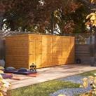 Power Sheds Double Door Pent Shiplap Dip Treated Windowless Shed - 18 x 6ft