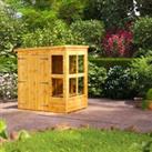 Power Sheds 4 x 6ft Double Door Pent Shiplap Dip Treated Potting Shed