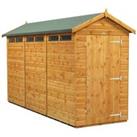 Power Sheds Apex Shiplap Dip Treated Security Shed - 12 x 4ft