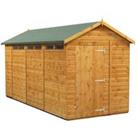 Power Sheds Apex Shiplap Dip Treated Security Shed - 14 x 6ft