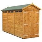 Power Sheds Double Door Apex Shiplap Dip Treated Security Shed - 12 x 4ft