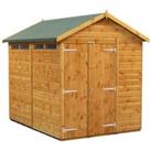 Power Sheds Double Door Apex Shiplap Dip Treated Security Shed - 8 x 6ft