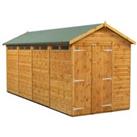 Power Sheds 16 x 6ft Double Door Apex Shiplap Dip Treated Security Shed