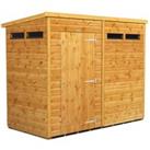 Power Sheds Pent Shiplap Dip Treated Security Shed - 8 x 4ft