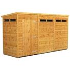 Power Sheds Pent Shiplap Dip Treated Security Shed - 12 x 4ft