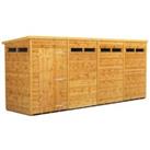 Power Sheds Pent Shiplap Dip Treated Security Shed - 16 x 4ft