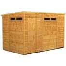 Power Sheds Pent Shiplap Dip Treated Security Shed - 10 x 6ft