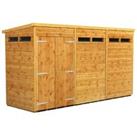 Power Sheds Double Door Pent Shiplap Dip Treated Security Shed - 12 x 4ft