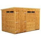 Power Sheds Double Door Pent Shiplap Dip Treated Security Shed - 10 x 6ft