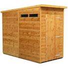 Power Sheds Pent Shiplap Dip Treated Security Shed - 4 x 8ft