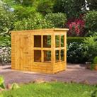 Power Sheds Pent Shiplap Dip Treated Potting Shed - 4 x 8ft