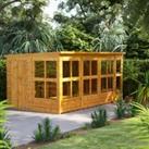 Power Sheds Pent Shiplap Dip Treated Potting Shed - 14 x 8ft
