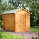 Power Sheds Double Door Apex Overlap Dip Treated Windowless Shed - 10 x 6ft