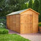 Power Sheds Double Door Apex Overlap Dip Treated Windowless Shed - 18 x 6ft