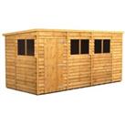 Power Sheds 14 x 6ft Pent Overlap Dip Treated Shed