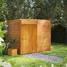 Power Sheds Double Door Pent Overlap Dip Treated Windowless Shed - 8 x 6ft