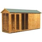 Power Sheds Apex Shiplap Dip Treated Summerhouse including 4ft Side Store - 14 x 4ft