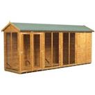 Power Sheds Apex Shiplap Dip Treated Summerhouse including 4ft Side Store - 16 x 4ft