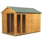 Power Sheds Apex Shiplap Dip Treated Summerhouse including 4ft Side Store - 10 x 6ft