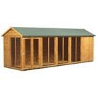 Power Sheds Apex Shiplap Dip Treated Summerhouse including 4ft Side Store - 20 x 6ft