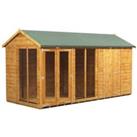 Power Sheds Apex Shiplap Dip Treated Summerhouse including 6ft Side Store - 14 x 6ft