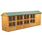 Power Sheds Apex Shiplap Dip Treated Potting Shed including 4ft Side Store - 20 x 4ft