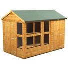 Power Sheds 10 x 6ft Apex Shiplap Dip Treated Potting Shed - Including 4ft Side Store
