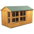 Power Sheds 12 x 6ft Apex Shiplap Dip Treated Potting Shed - Including 4ft Side Store