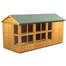 Power Sheds 14 x 6ft Apex Shiplap Dip Treated Potting Shed - Including 4ft Side Store